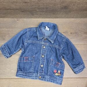 Vintage Baby Oshkosh B'gosh Denim Jacket with Embroidered Bear